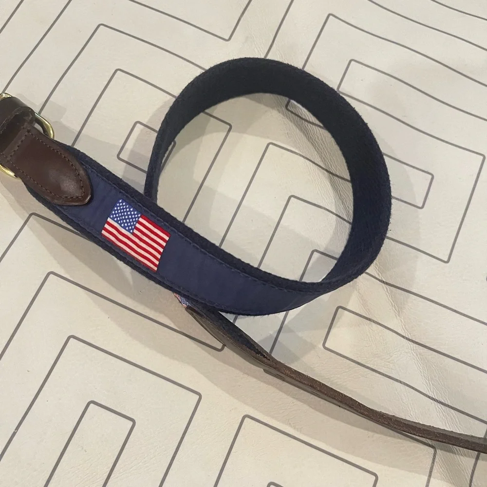 Vineyard Vines Boys American Flag Canvas Belt
